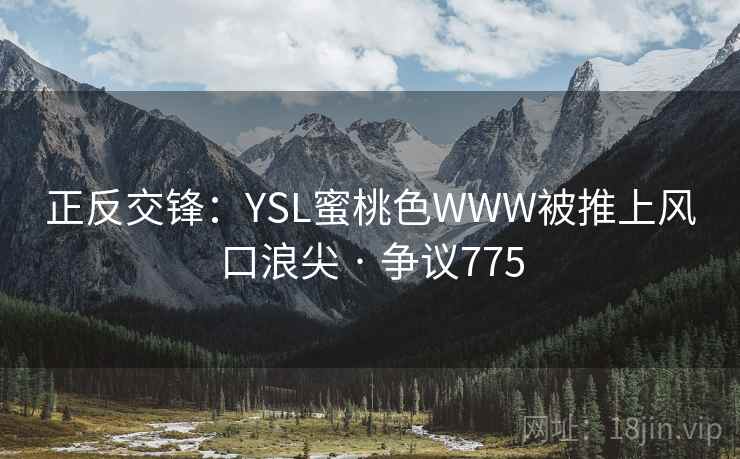 正反交锋：YSL蜜桃色WWW被推上风口浪尖 · 争议775  第2张