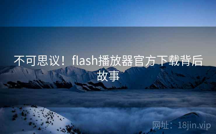 不可思议！flash播放器官方下载背后故事  第2张